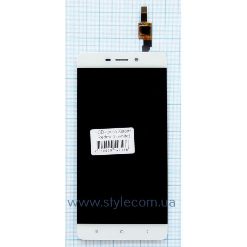 Дисплей (LCD) для Xiaomi Redmi 4 + тачскрин white High Quality