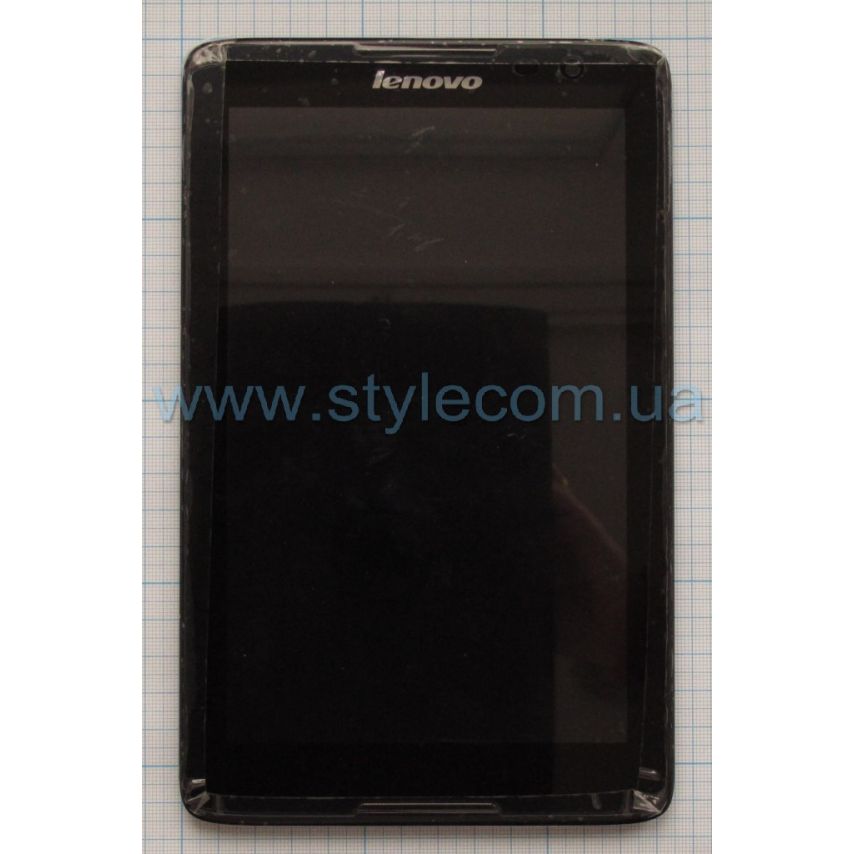 Дисплей (LCD) для Lenovo Idea Tab A8-50, A5500 hx 080wq06 с тачскрином и рамкой black Original Quality