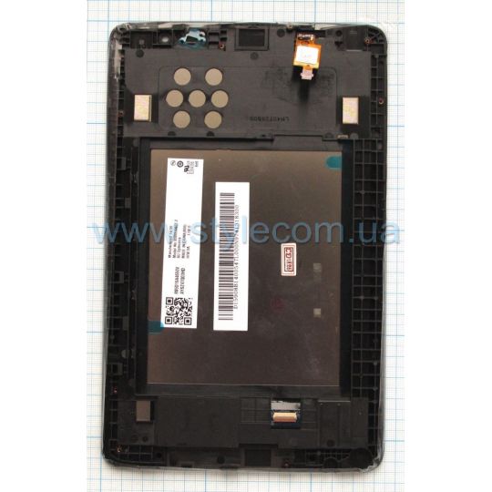 Дисплей (LCD) для Lenovo Idea Tab A8-50, A5500 hx 080wq06 с тачскрином и рамкой black Original Quality