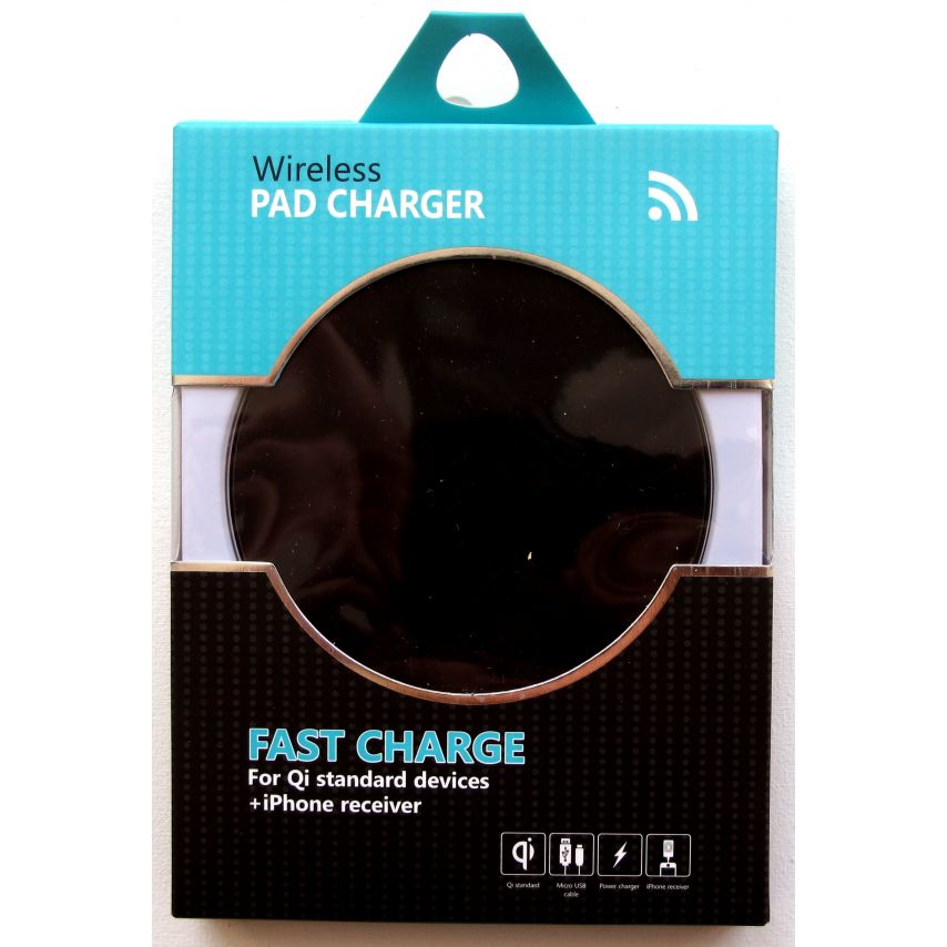 Бездротовий зарядний пристрій Fast Charge 5W Metal Slim black