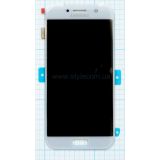 Дисплей (LCD) для Samsung Galaxy A5/A520 (2017) с тачскрином light blue Service Original (PN:GH97-19733C)