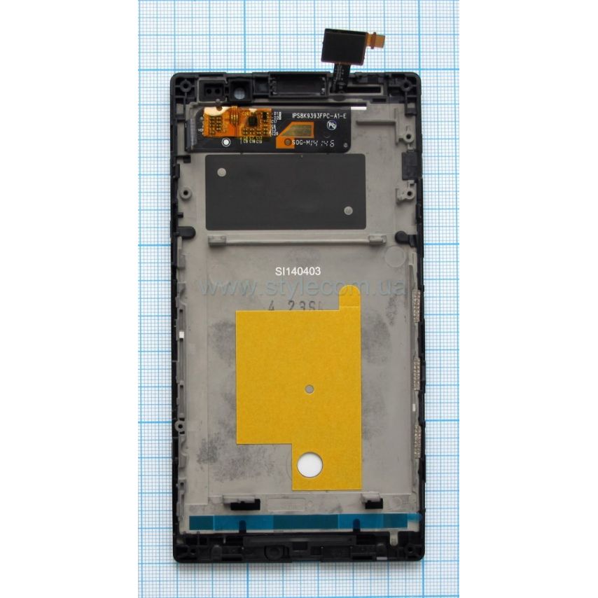 Дисплей (LCD) для Sony Xperia C C2305 S39h с тачскрином и рамкой black Original Quality