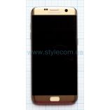 Дисплей (LCD) для Samsung Galaxy S7 Edge/G935 (2016) з тачскріном та рамкою gold Service Original (PN:GH97-18533C) - купити за 10 741.12 грн у Києві, Україні