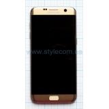 Дисплей (LCD) для Samsung Galaxy S7 Edge/G935 (2016) з тачскріном та рамкою gold Service Original (PN:GH97-18533C)