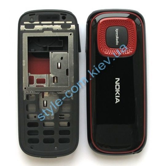 Корпус для Nokia 5030 повний комплект black/red High Quality