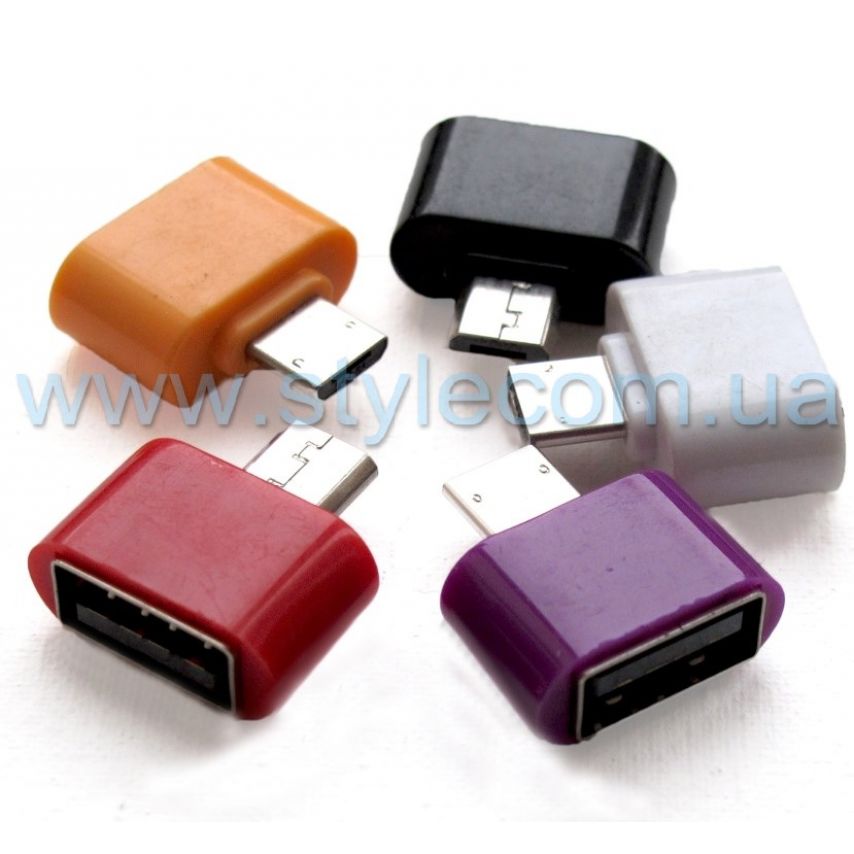 Переходник OTG WALKER Micro to USB2.0 (NO-02) mix color
