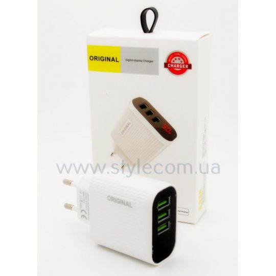 СЗУ adapter 3usb 5V 3.1A + LCD - купить за {{product_price}} грн в Киеве, Украине