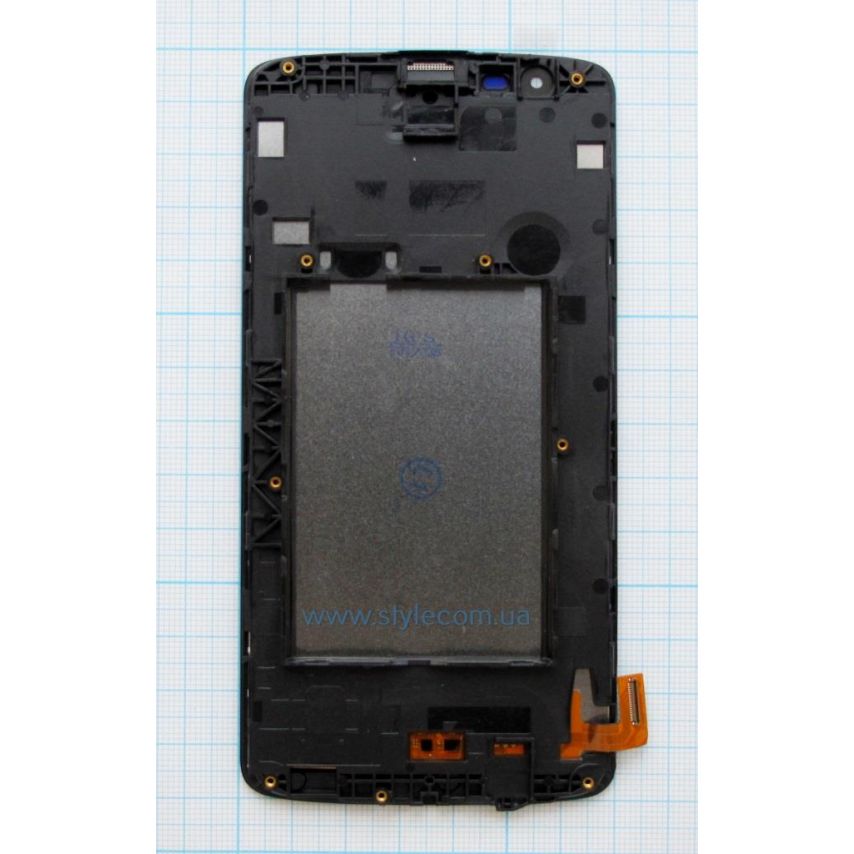 Дисплей (LCD) LG K350E K8 (2016)/K350N Phoenix 2 + тачскрин с рамкой black Original Quality