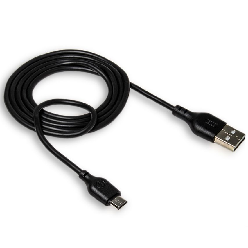 USB кабель XO NB103 2.1A Quick Charge Micro 1m прорезиненный black