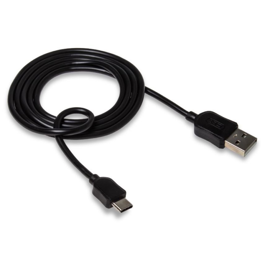 USB кабель XO NB41 2.1A Quick Charge Type-C прорезиненный black