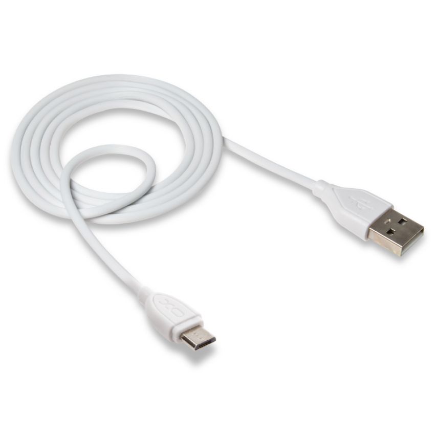 Кабель USB XO NB8 Micro Quick Charge 2.1A white