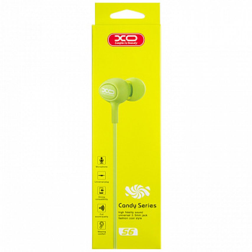 Навушники XO S6 green