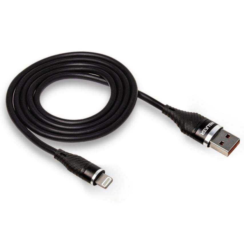 Кабель USB WALKER C735 Lightning 2м black