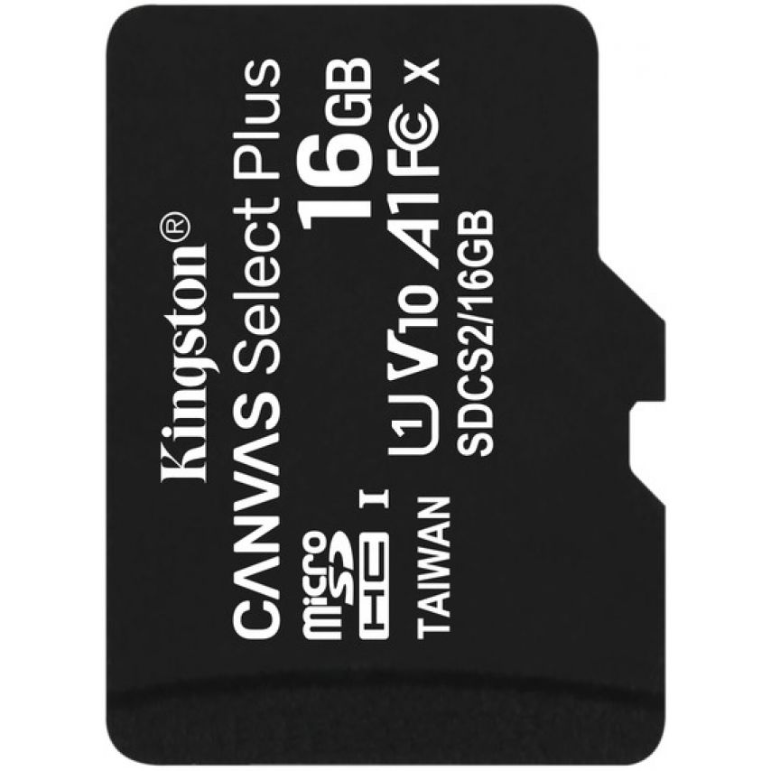 Карта памяти Kingston Canvas Select Plus MicroSDHC 16GB Class 10 UHS-I R100MB/s (SDCS2/16GBSP)