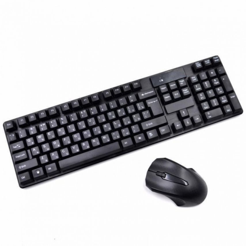 Клавиатура TJ-808 беспроводная + мышка беспроводная black