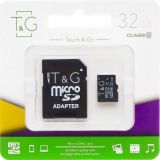 Карта пам'яті T&G MicroSDHC 32GB Class 10 + SD-адаптер