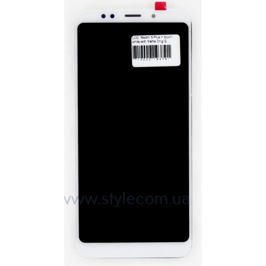 Дисплей (LCD) для Xiaomi Redmi 5 Plus + тачскрин с рамкой white Original Quality