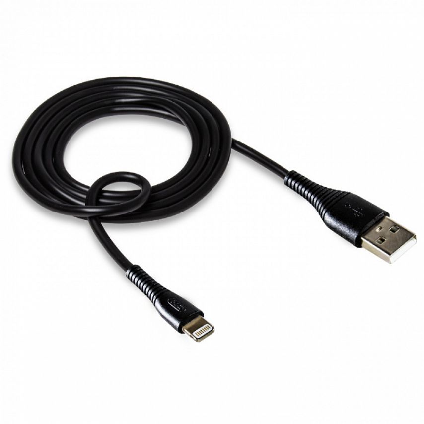 USB кабель XO NB-P153 Lightning прорезиненный black