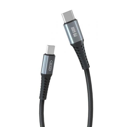 USB кабель XO NB-Q167 PD 60W Quick Charge Type-C to Type-C black - купить за {{product_price}} грн в Киеве, Украине