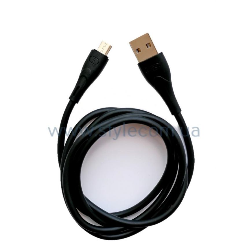 USB кабель XO NB146 Micro прорезиненный black