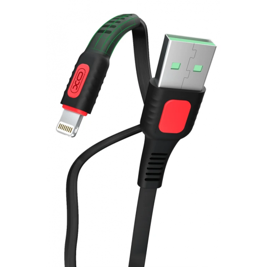 USB кабель XO NB151 Lightning прорезиненный black - купить за {{product_price}} грн в Киеве, Украине