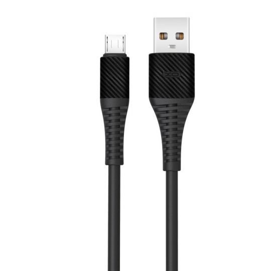 USB кабель XO NB157 Micro прорезиненный black - купить за {{product_price}} грн в Киеве, Украине