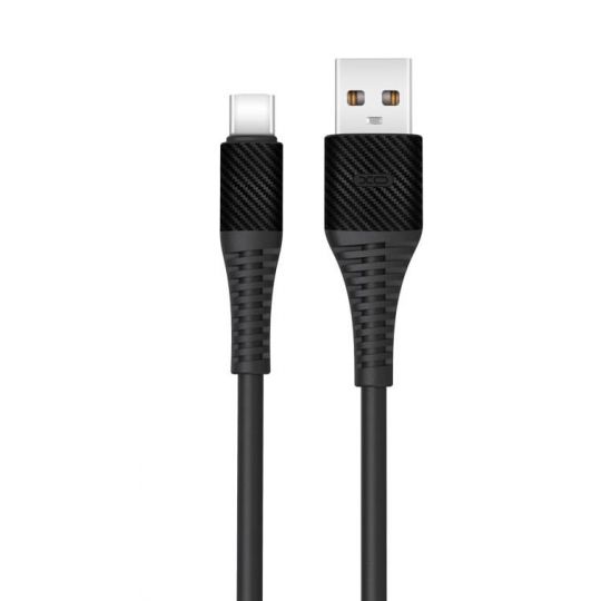 USB кабель XO NB157 Type-C прорезиненный black - купить за {{product_price}} грн в Киеве, Украине