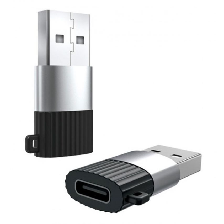 Переходник XO NB149-E Type-C to USB2.0 silver