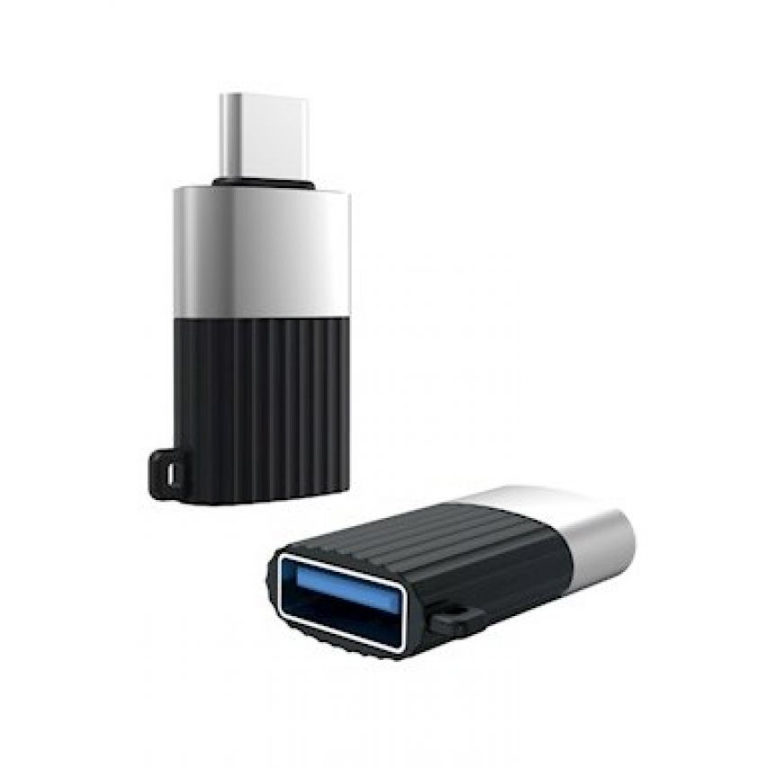 Перехідник XO NB149-F USB2.0 to Type-C silver