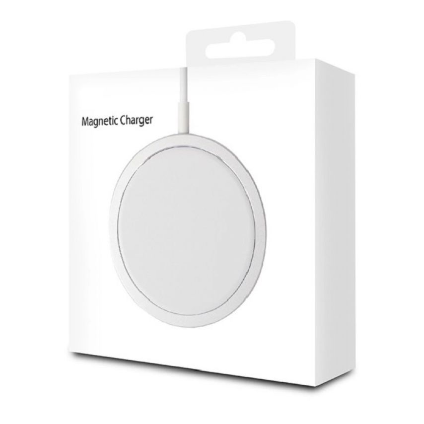 Беcпроводное зарядное устройство MagSafe Charger 15W white Full Copy Original