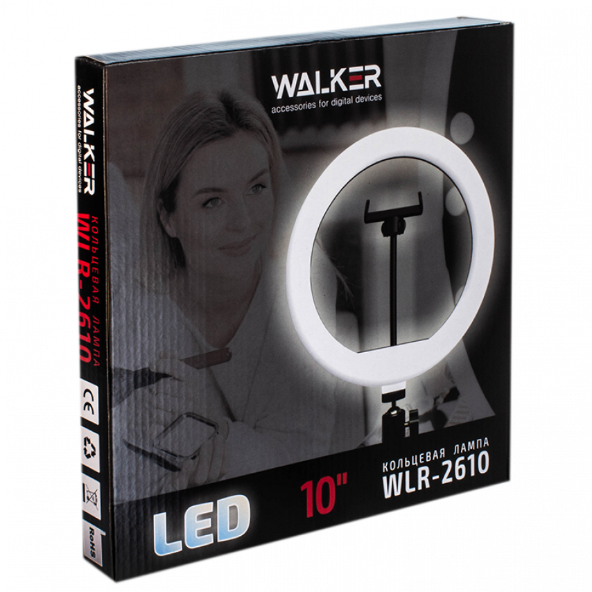 Кільцева лампа WALKER WLR-2610 (26см) + стійка на підлогу (2,1м)