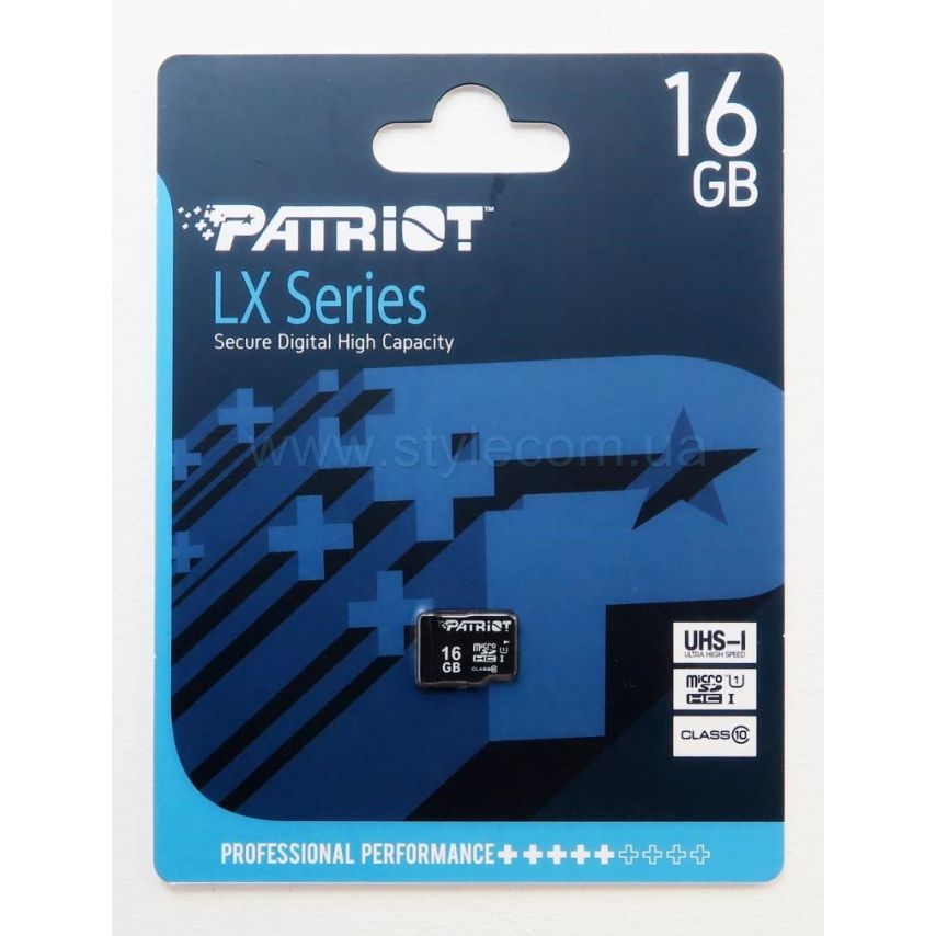 Карта пам'яті Patriot LX Series MicroSDHC 16GB Class 10 UHS-I