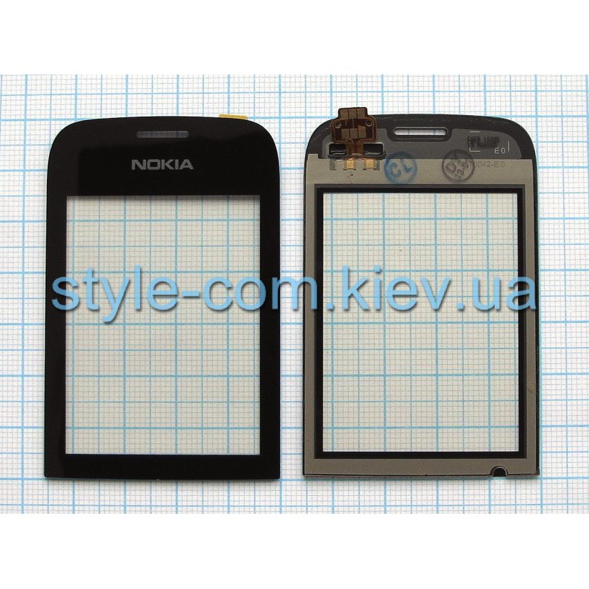 Тачскрин (сенсор) для Nokia Asha 202 black High Quality