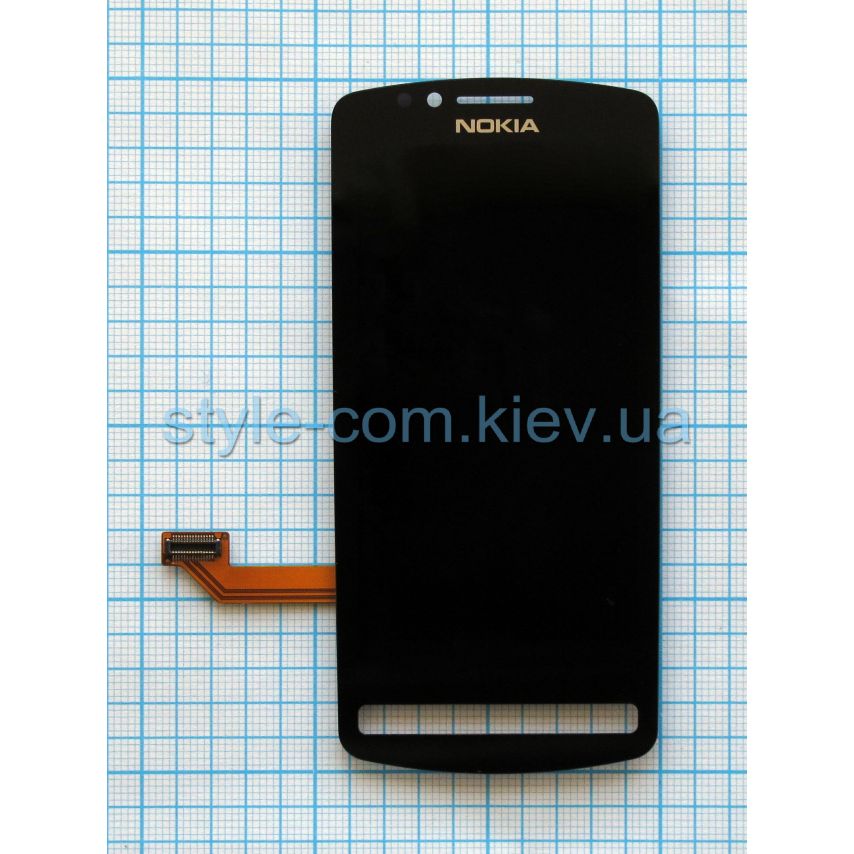 Дисплей (LCD) для Nokia 700 с тачскрином black Original Quality