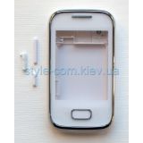 Корпус для Samsung S5300 повний комплект з кнопкою white High Quality