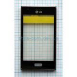 Тачскрин (сенсор) для LG Optimus L5 E610, E612 с рамкой black High Quality