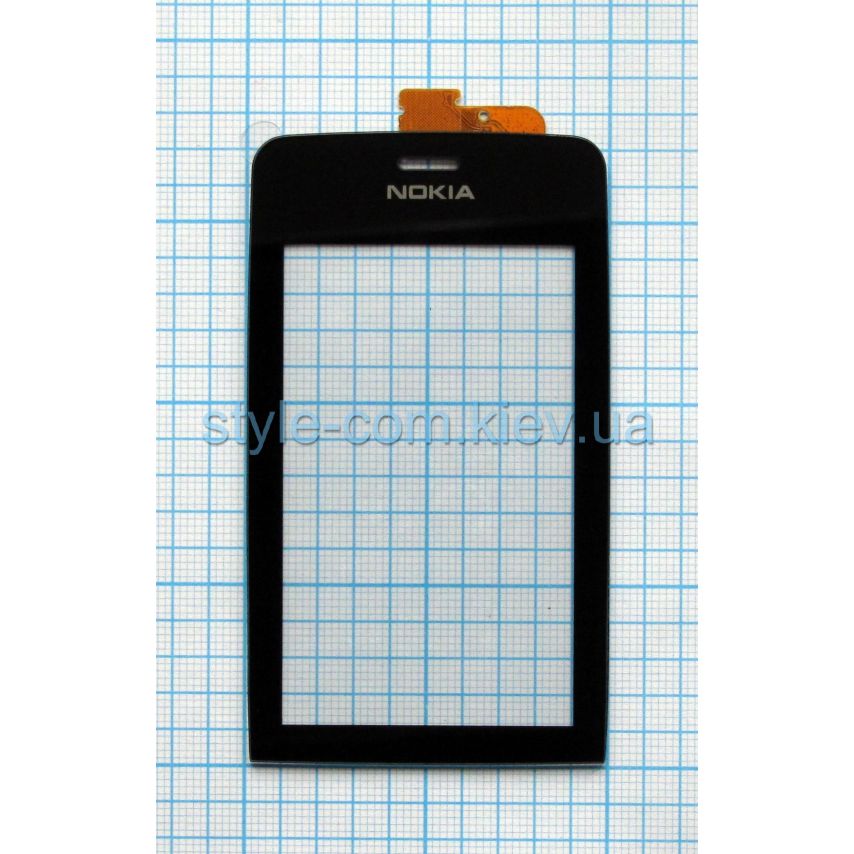 Тачскрин (сенсор) для Nokia Asha 308, Asha 309, Asha 310 black High Quality