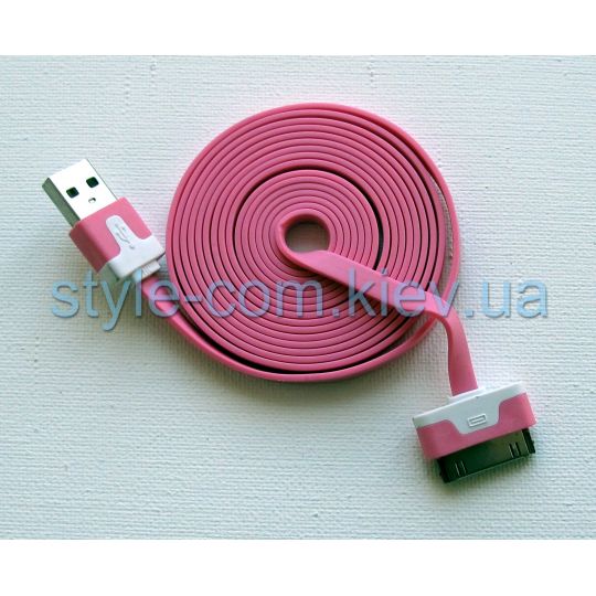 Кабель USB Apple iРhone 4, 4s 2м pink - купить за {{product_price}} грн в Киеве, Украине