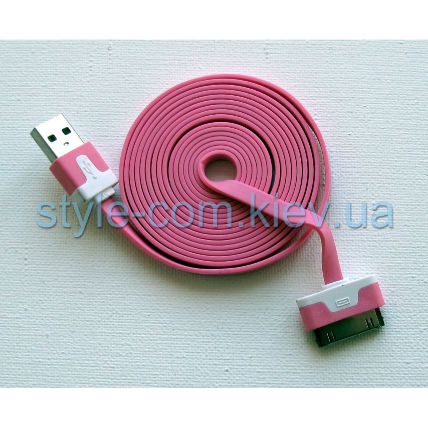 Кабель USB Apple iРhone 4, 4s 2м pink