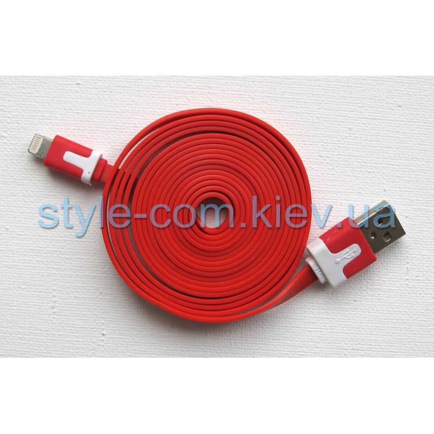 Кабель USB Lightning 2м red
