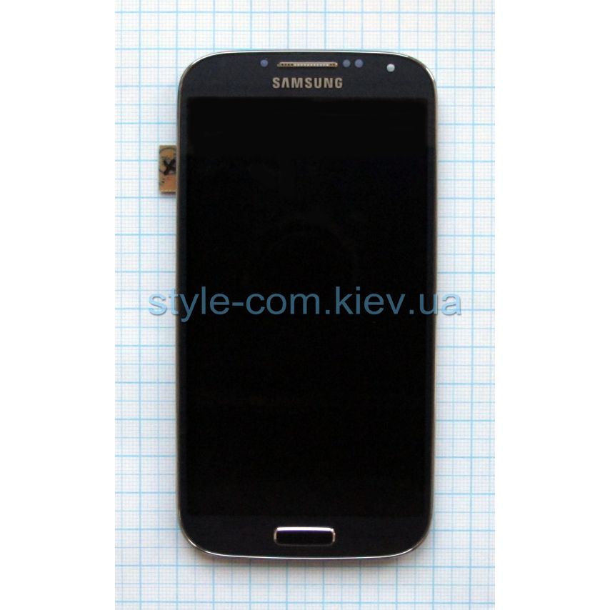 Дисплей (LCD) для Samsung Galaxy S4 I9500 з тачскріном та рамкою deep blue (TFT) Original Quality