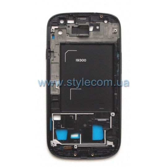 Корпусная рамка с проклейкой и шлейфами для Samsung Galaxy S3 I9300 black
