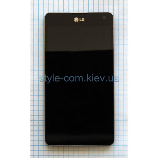 Дисплей (LCD) LG E975 + тачскрин с рамкой black orig