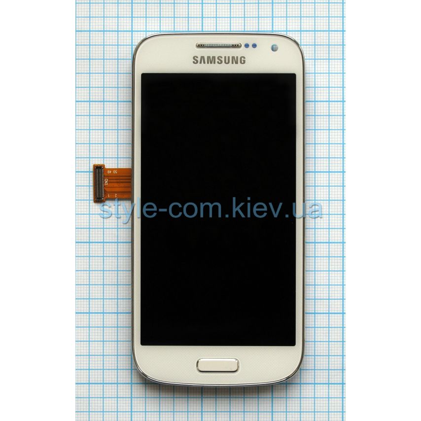 Дисплей (LCD) для Samsung S4 Mini/i9190 с тачскрином и рамкой white (TFT) China Original
