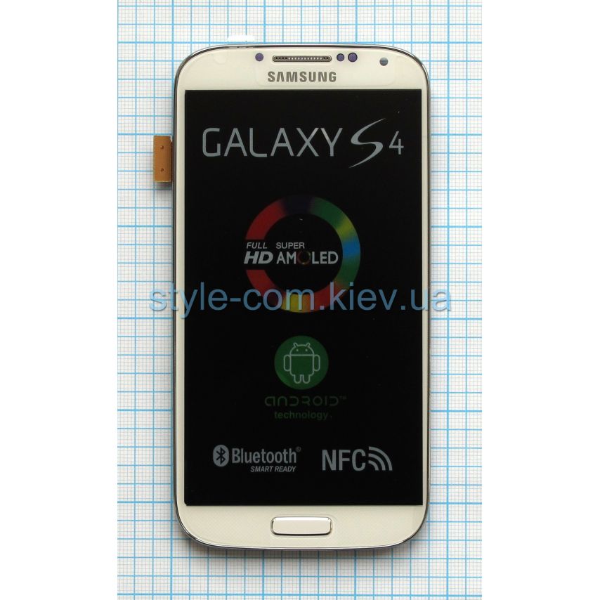 Дисплей (LCD) для Samsung Galaxy S4 I9500 с тачскрином и рамкой white (TFT) Original Quality
