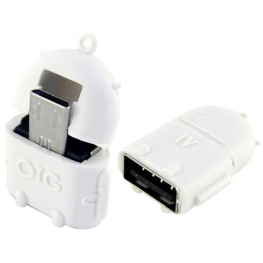 Переходник OTG Micro - USB2.0 (NO-01) Android white - купить за {{product_price}} грн в Киеве, Украине