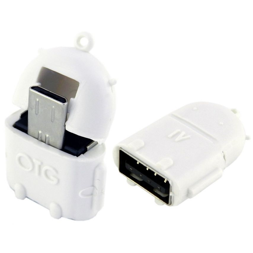 Переходник OTG WALKER Micro to USB2.0 (NO-01) Android white