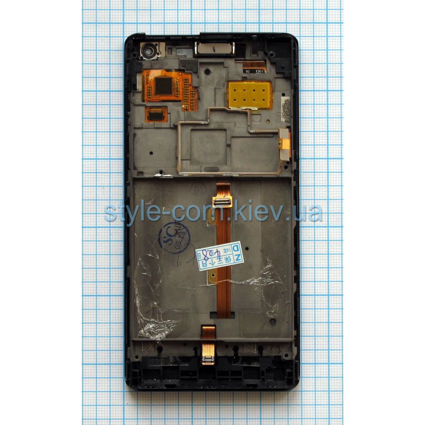 Дисплей (LCD) для Huawei U9200 с тачскрином и рамкой black High Quality