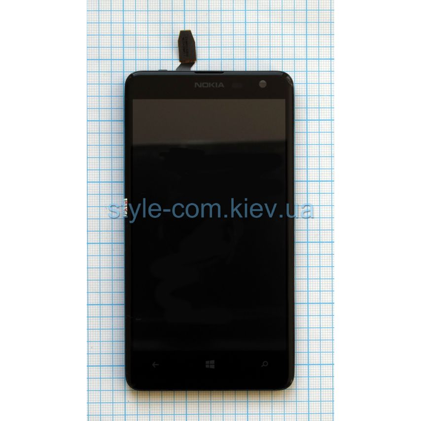 Дисплей (LCD) Nokia 625 Lumia + тачскрин с рамкой black Original Quality