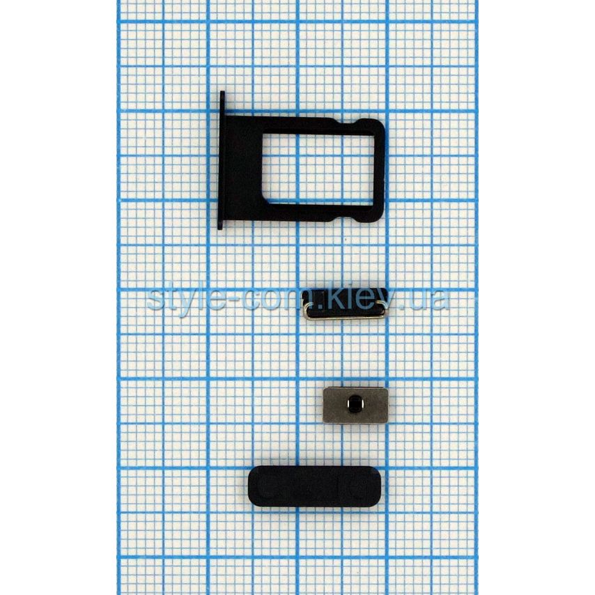 Бічні кнопки для Apple iPhone 5s з тримачем SIM-карти (лоток) dark blue High Quality